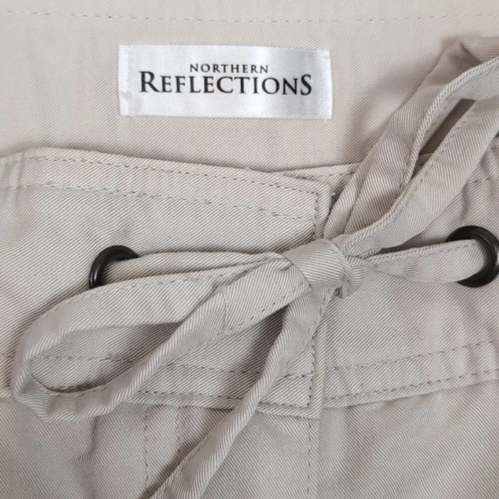 💠Northern Reflections Bermuda Shorts Lightweight Beige Womens Plus Size 18
